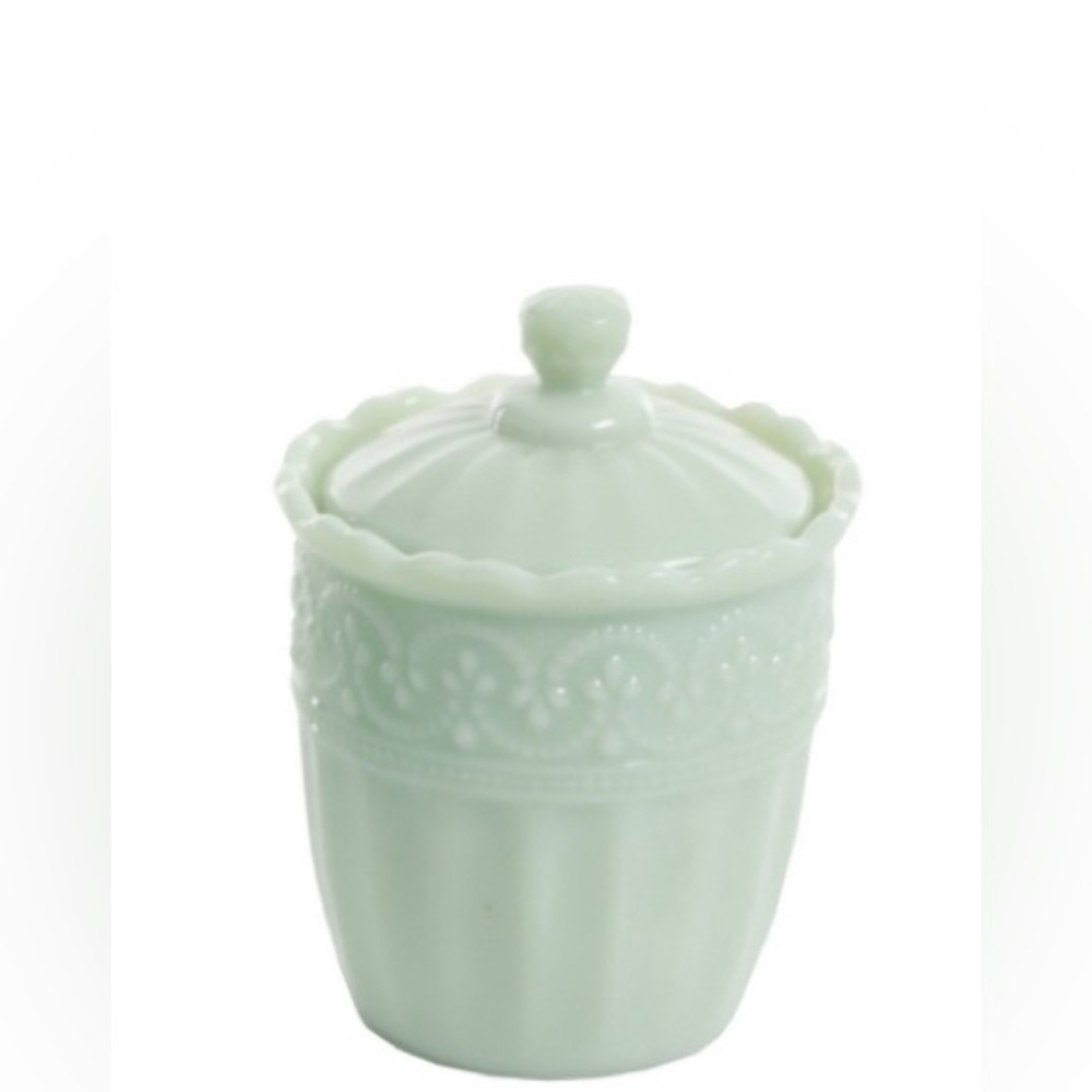 🌺New The Pioneer Woman Timeless Treasure Jade Green “5 x 4" Sugar Bowl with Lid - Picture 2 of 4